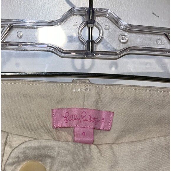 Lilly Pulitzer Womens Beige Khaki Pants Size 0 Cotton/Spandex - Picture 3 of 8